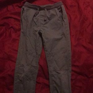 Boys size 8 camp gray/green pants with elastic
